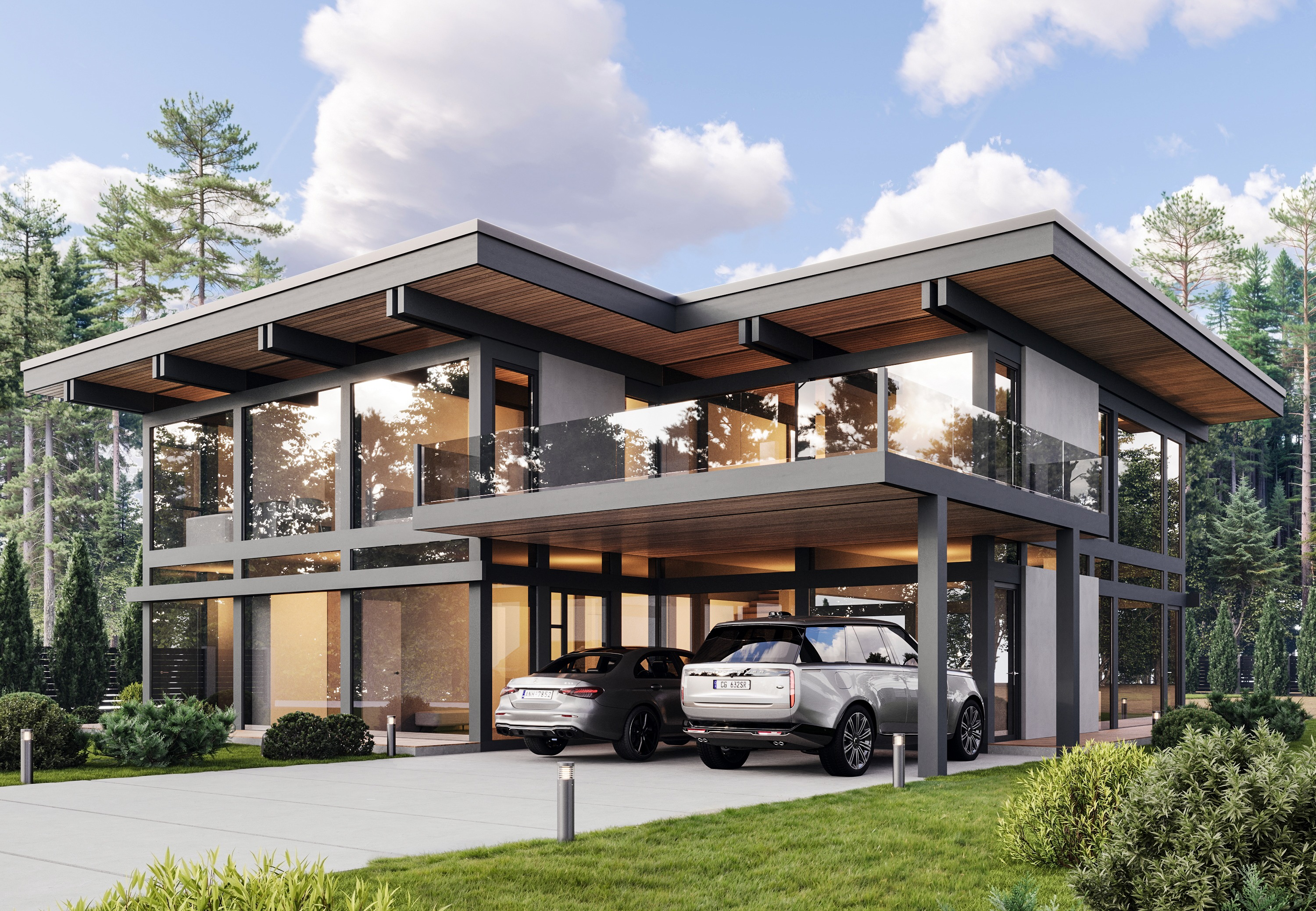 Дома с плоской крышей